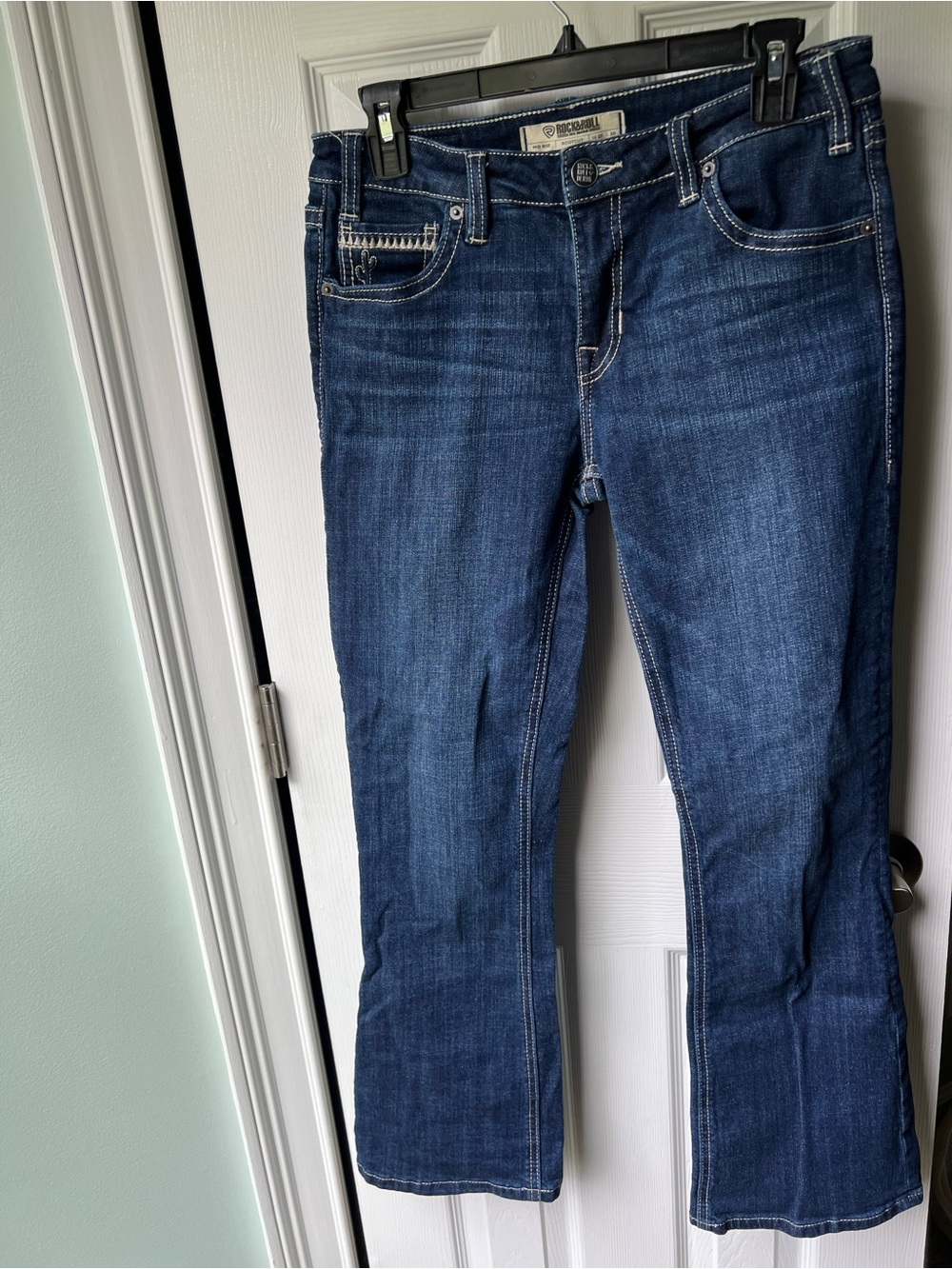 Rock & Roll ladies mid rise Desert Cactus Bootcut riding Jeans